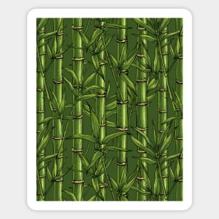 Bamboo forest in green Sticker